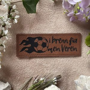 Lederlabel Fußball Verein, Lederpatch