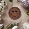 Kunstlederlabel "Smiley Herz"