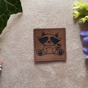 Kunstlederlabel "Waschbär"