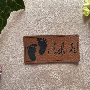 Kunstlederlabel "Füße"