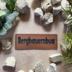 Kunstlederlabel "Bergbauernbua"