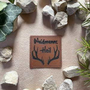 Kunstlederlabel "Waidmanns Heil"