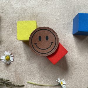 Kunstlederlabel "Smiley"
