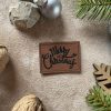 Kunstlederlabel "Merry Christmas"