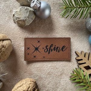 Kunstlederlabel "shine"