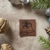 Lederlabel Weihnachtsglocke