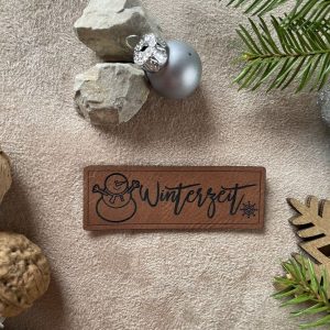Lederlabel Winterzeit