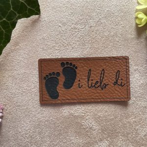 Lederlabel Babyfüße