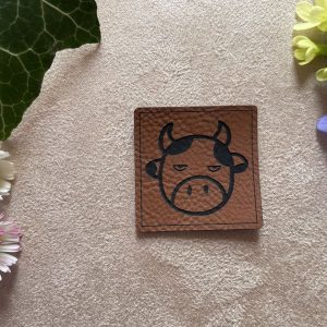 Lederlabel böse Kuh