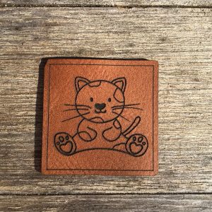 Lederlabel Katze