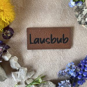 Kunstlederlabel "Lausbub"