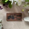 Lederpatch Traktor, Lederlabel