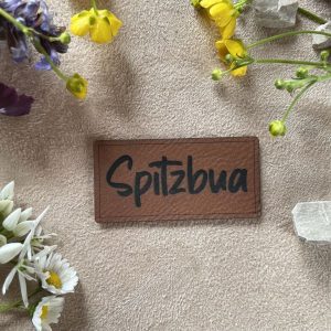 Spitzbua, Spitzbub, Lederlabel