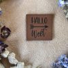 Kunstlederlabel "Hallo Welt"
