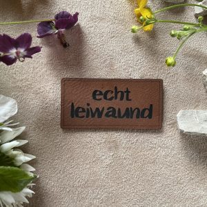 Lederlabel "echt leiwaund"