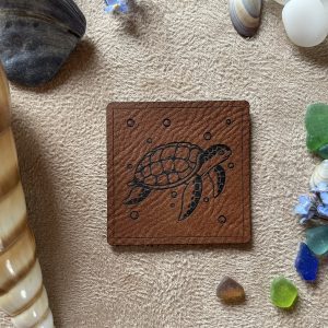 Kunstlederlabel "Schildkröte"