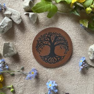 Kunstlederlabel Baum
