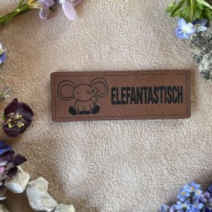 Lederlabel Elefant