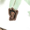 Lederlabel Schmetterling