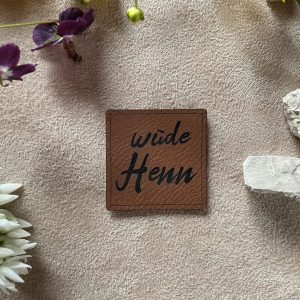 Lederlabel wüde Henn