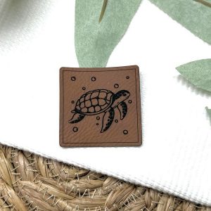Lederlabel Schildkröte Meer