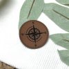 Lederlabel windrose