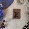 Kunstlederlabel "Rock" 3 150 3x4 Rock
