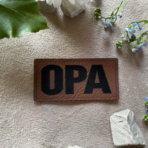 Lederlabel "Opa"