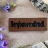 Label, Lederlabel, Bergbauerndirndl, Bergbauernbua,