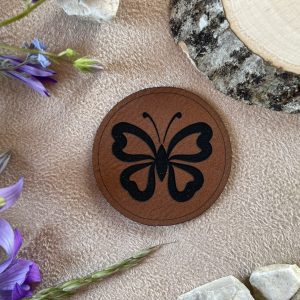 Kunstlederlabel "Schmetterling"