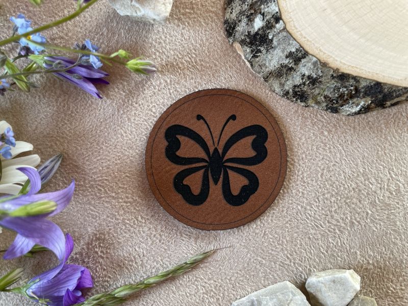 Kunstlederlabel "Schmetterling" 1 Stritzikistl