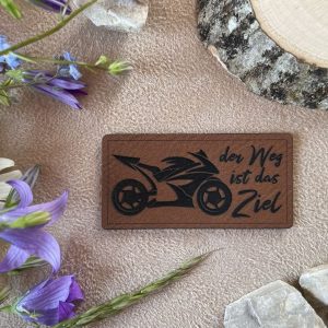 Lederlabel Motorrad
