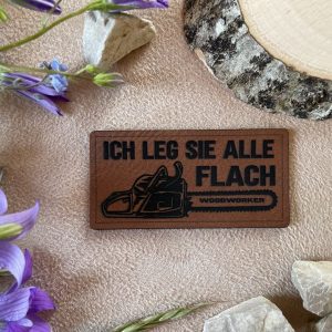 Lederlabel Motorsäge