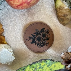 Lederlabel "Blumenstrauß"