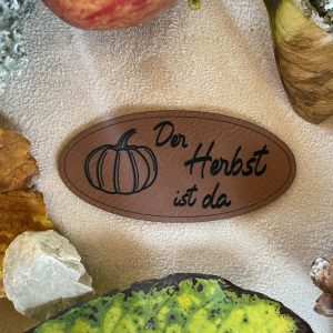 Lederlabel "der Herbst ist da"