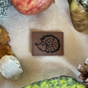 Kunstlederlabel "Igel"