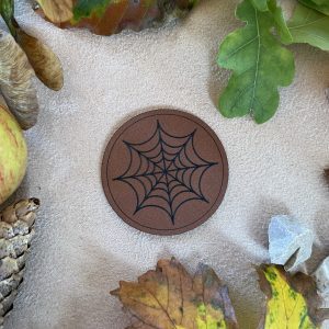 Kunstlederlabel "Spinnennetz"