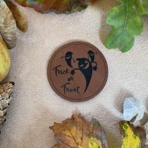 Kunstlederlabel "Trick or Treat"