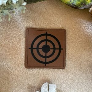 Lederlabel Zielscheibe