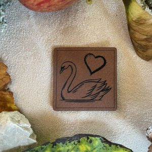 Lederlabel Schwan