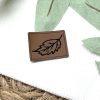 Lederlabel Herbst Blatt