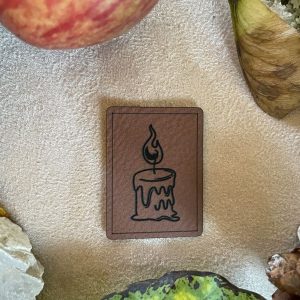 Lederlabel Kerze