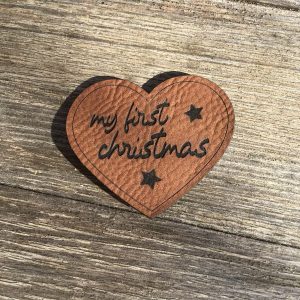 Lederlabel my firt Christmas