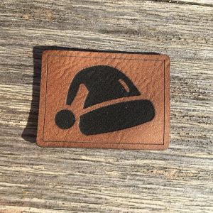 Lederlabel Weihnachtsmütze