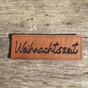 Lederlabel Weihnachtszeit