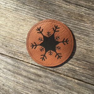 Lederlabel Schneeflocke
