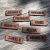 Lederlabel mit Namen
