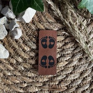 Lederlabel Babyfüße