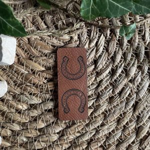 Lederlabel Klapp Hufeisen