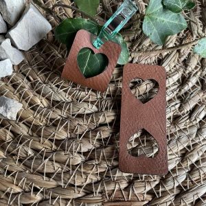 Lederlabel Herz, Label, Saumlabel